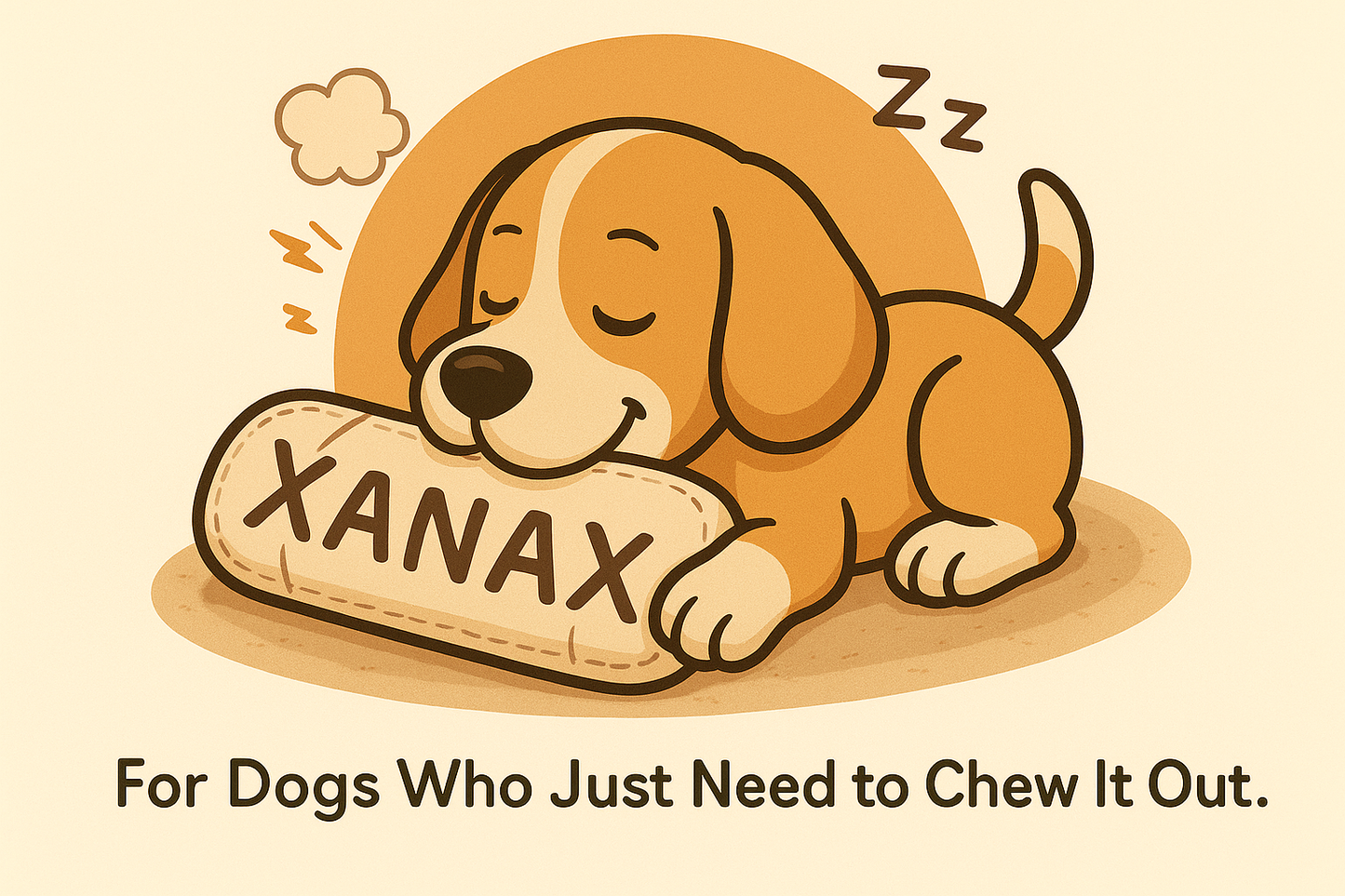 Xanax Plush – The Calm Chew Toy for Dogs Who Overthink